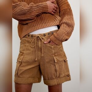 NWT Free People Brown Cargo Shorts